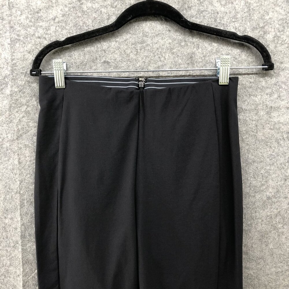 Athleta Black Ankle Pants Womens Size 4 Mid Rise Split Hems Slim Dress Pant - Picture 3 of 9